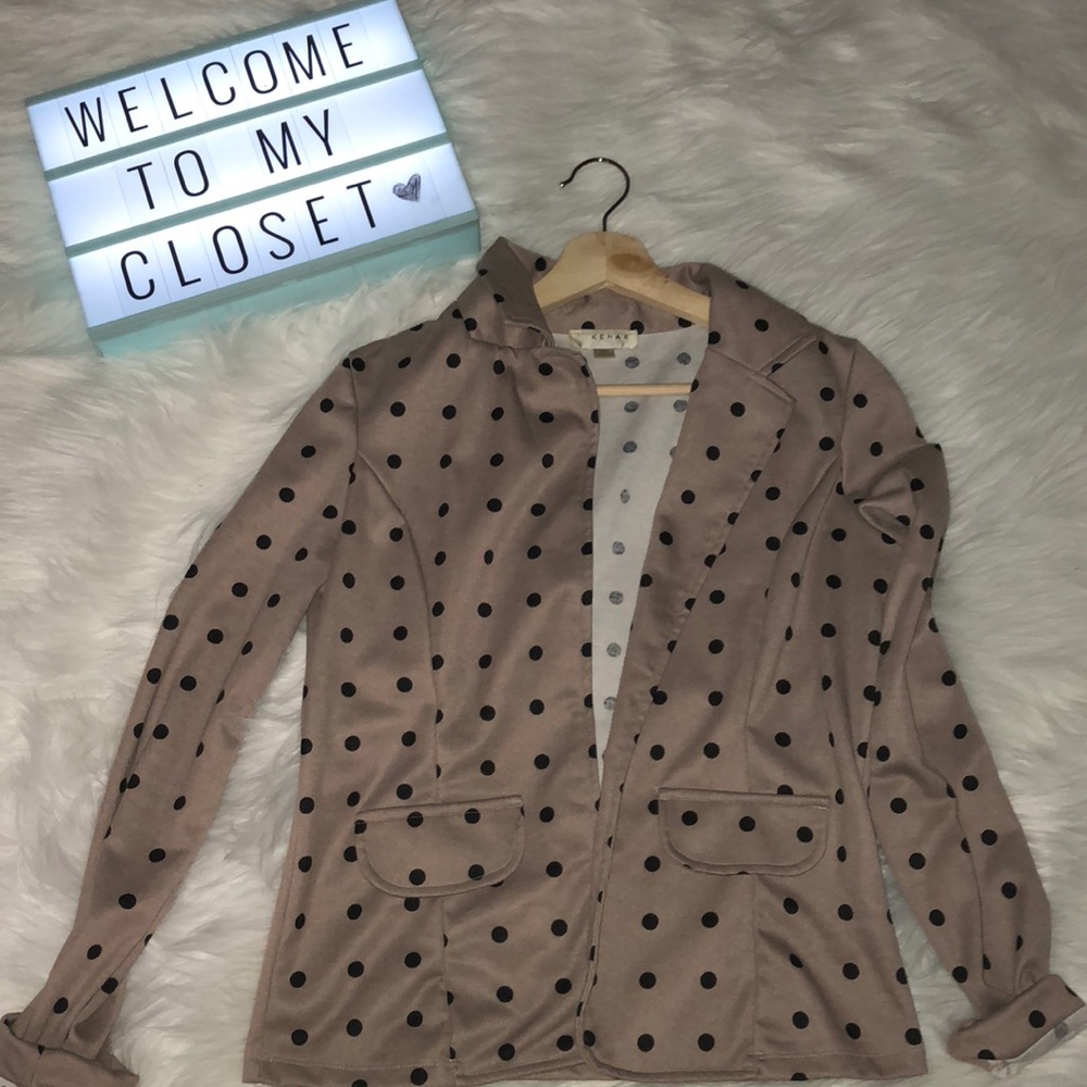 Polka dot blazer